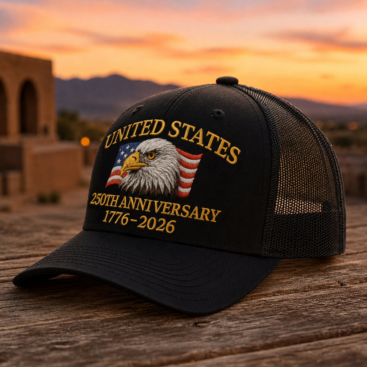 United States 250th Anniversary 1776–2026 Eagle Embroidered Trucker Hat HO82 902872