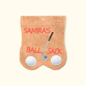 Personalised Funny Flannel Golf Ball Bag Sack with Custom Name Funny Golf Gift for Golf Lovers Men Father Husband HO82 900630