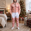 Personalized Funny Hairy Man Body Print Christmas Onesie Pajamas for Men LM32 670079