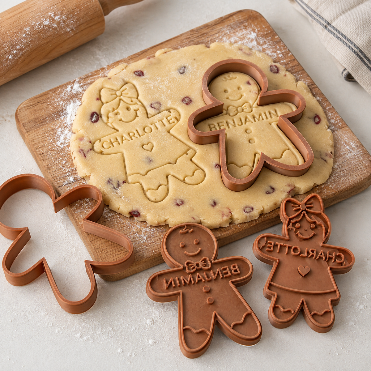Personalized Gingerbread Name Family Gift Ginger Cookie Stamp LM32 897423