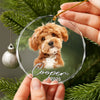 Custom Pet Photo Christmas Glass Ornament Gift For Pet Lovers TH10 894775