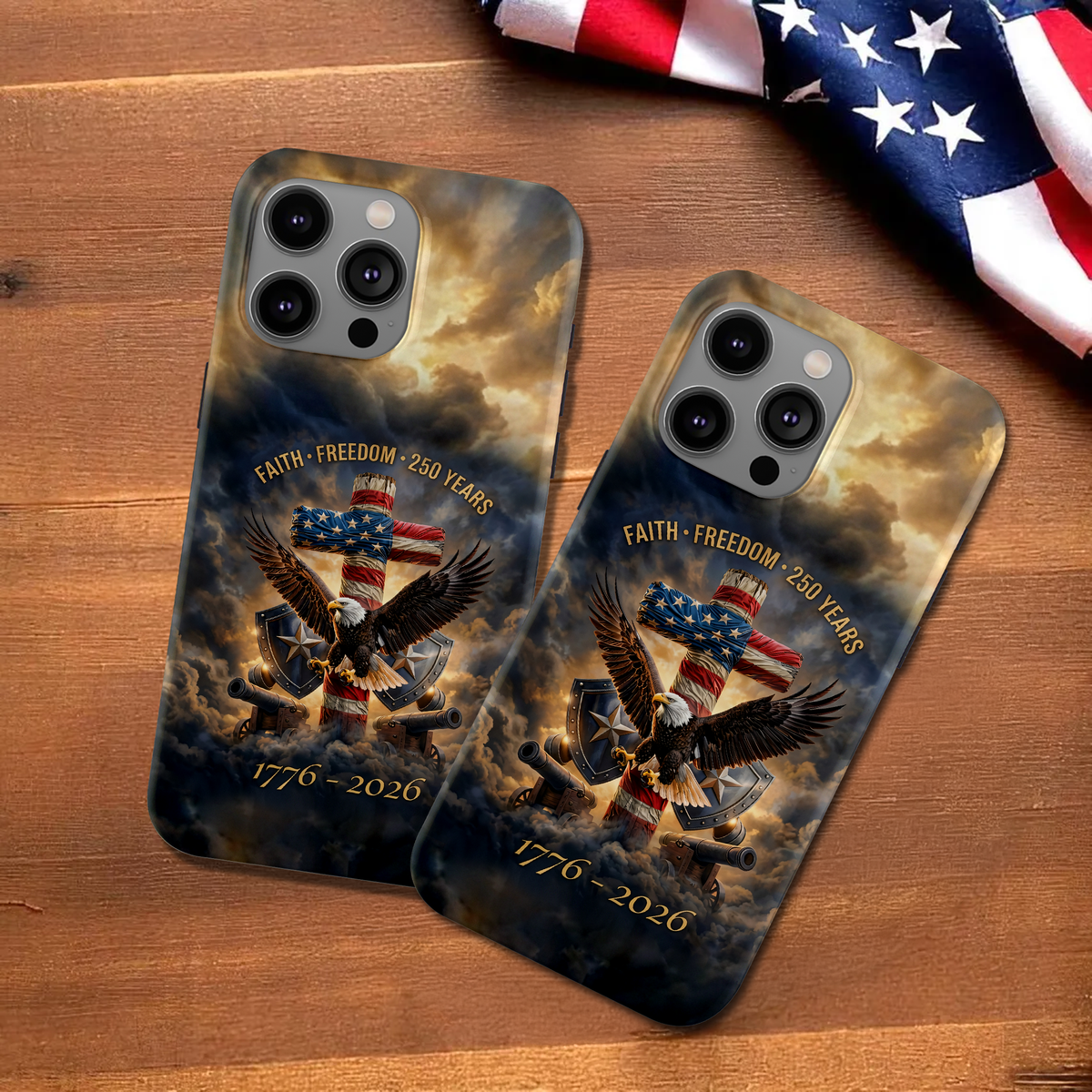 250 Years of Freedom 1776 - 2026 Eagle Patriotic Phone Case HA75 920316
