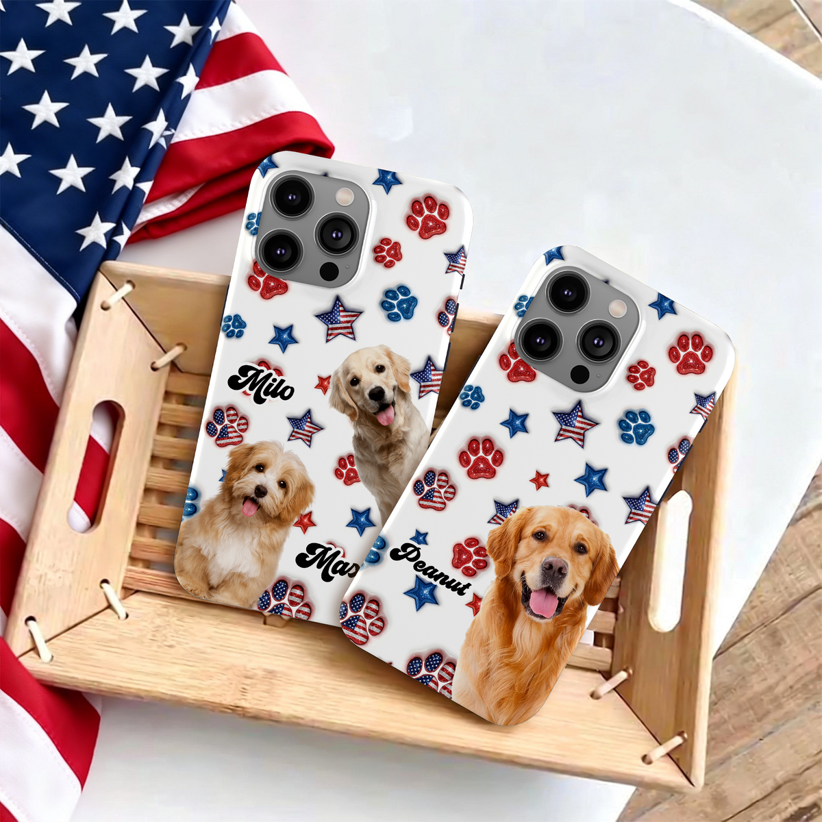 Custom Photo Dog US Pattern Personalized Phone Case HA75 921088