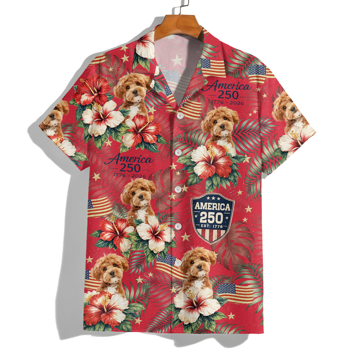 Custom Dog Photo America 250 Years Hawaii Shirt TH10 898581