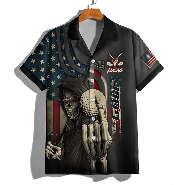 Personalized Shut Up And Swing With American Flag Hawaiian Shirt