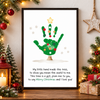 Personalized Christmas Tree Handprint Art Poster DIY Xmas Gift LM32 670095