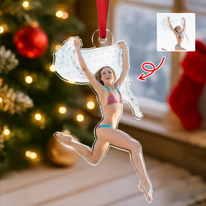 Custom Funny Photo Christmas Acrylic Ornament Christmas Gift HA75 897828