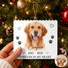 Personalized Pet Memorial Photo  Forever In My Heart Building Blocks Ornament CH07 180428