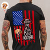 Custom Photo Happy Father's Day To Best Dog Dad Flag Back Dark Shirt HO82 902804