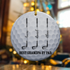 Custom Name Best Grandpa By Par Ceramic Ornament, Personalized Golf Gift For Grandpa HO82 903624