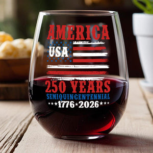 America 250 Years Semiquincentennial Wine Glass TH10 894673