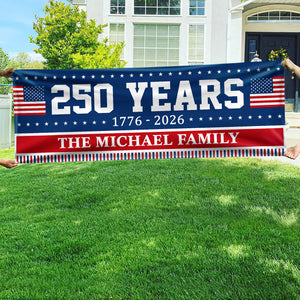 Custom Family Name 250 Years Of America Banner TH10 898297