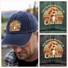 Custom Photo This Human Belongs To Dog, Cat Washed Denim Baseball Cap HA75 892512