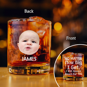 We Will Always Reach For You Whiskey Glass Personalized Gift Dad, Father, Family HO82 893816
