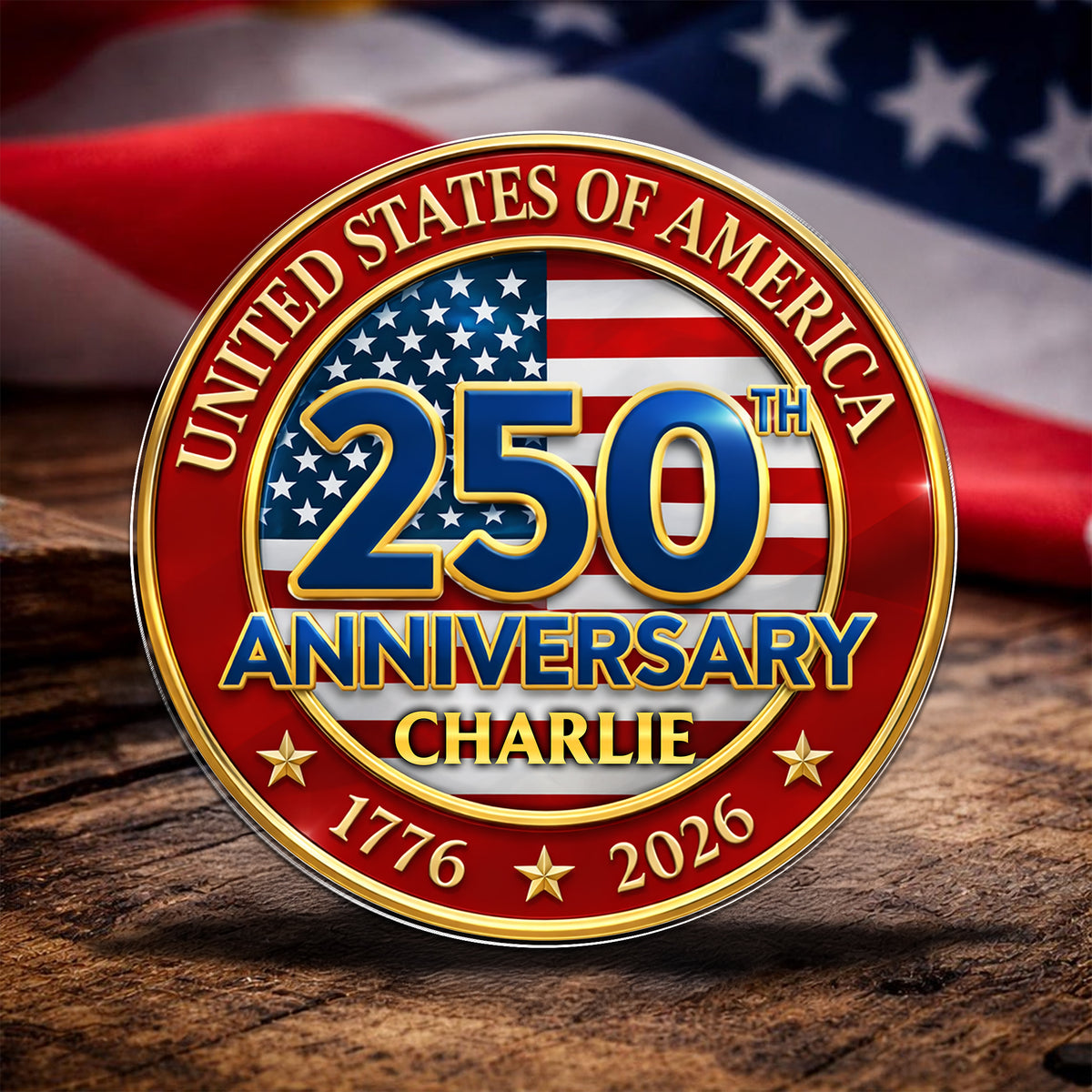 Personalized United States Of America 250 Aniversary 1776-2026 Acrylic Pin HA75 920960