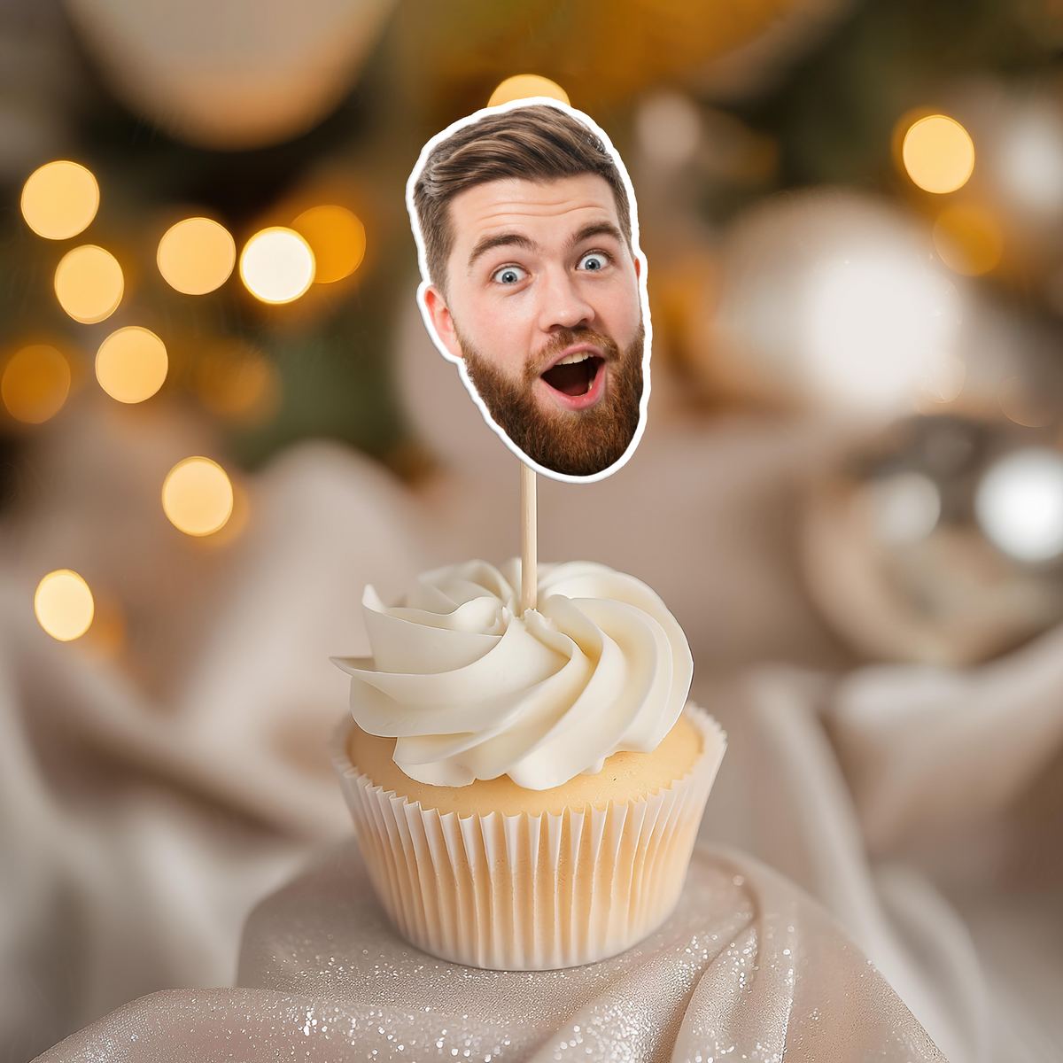 Custom Funny Face Photo For Family Cupcake Topper TH10 892503