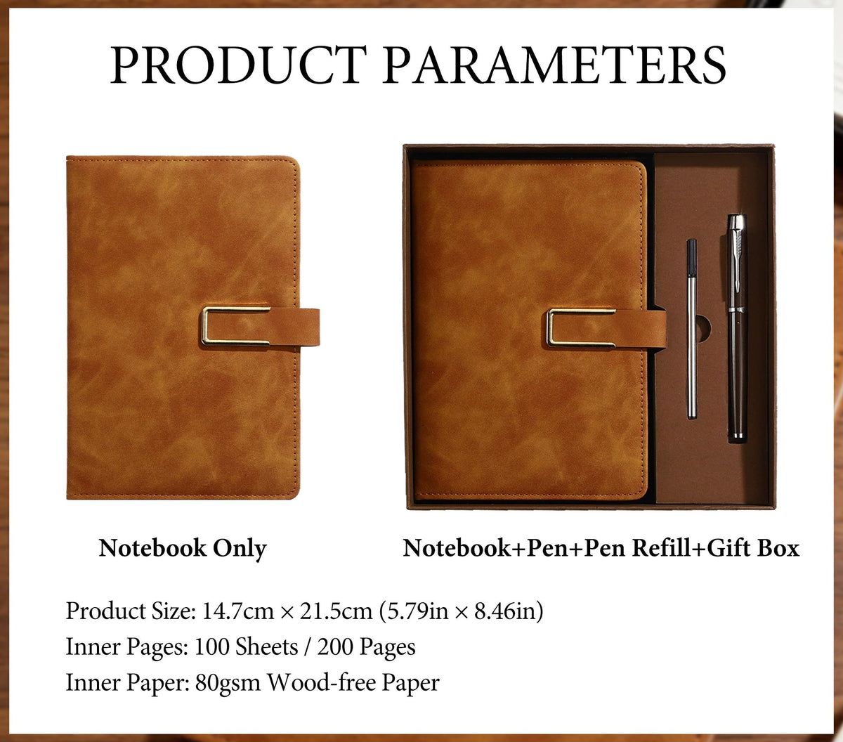 Custom The Next Chapter Journal Engraved Leather Notebook Set With Pen, Graduation Gift LM32 899831
