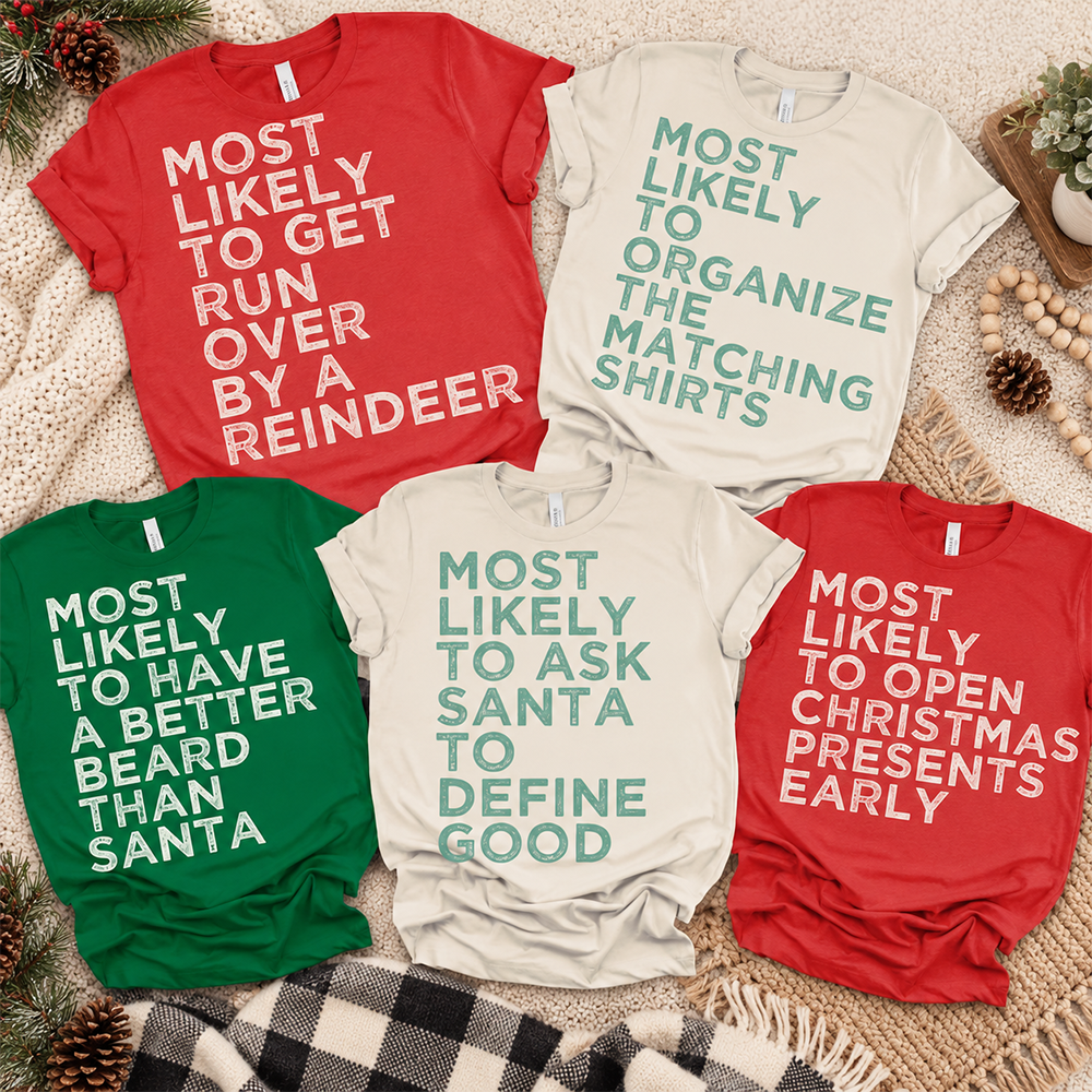 Personalized Most Likely To Family Christmas Shirt, Matching Holiday Outfit TH10 171419