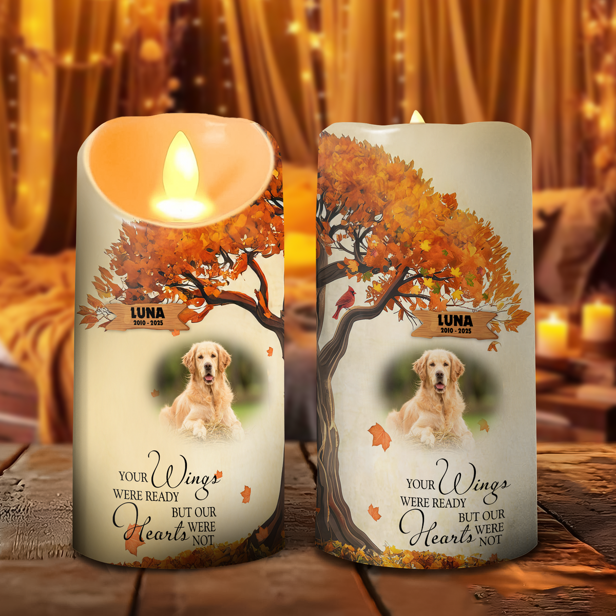 Custom Pet Photo Always Loved Never Forgotten Memorial LED Candle LM32 895893