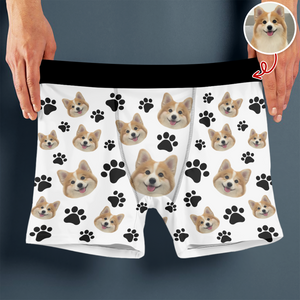 Custom Photo Dog Pet Face Men's Boxer HA75 898934