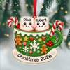 Personalized Marshmallow Hot Cocoa Acrylic Ornament, Hot Chocolate Couple Keepsake HA75 919140