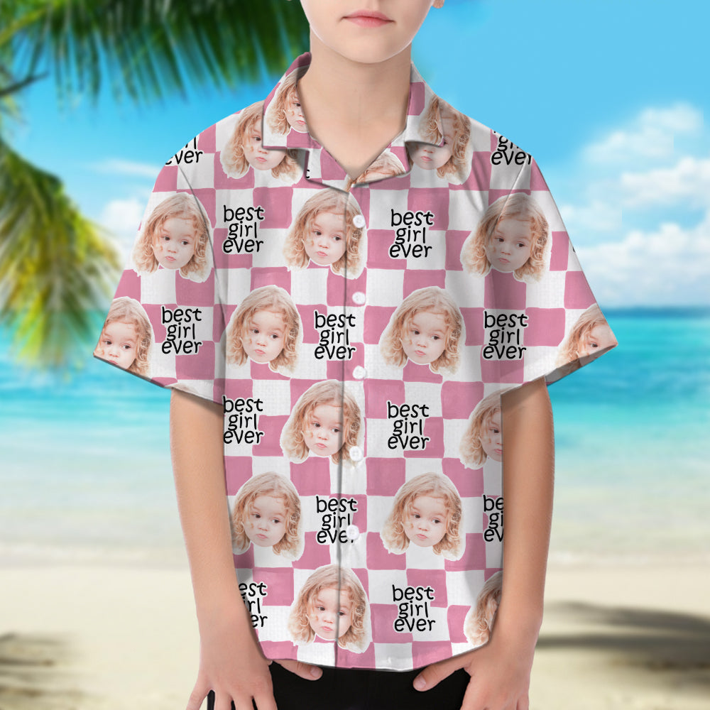 Custom Photo Best Boy Best Girl Ever Kid Hawaii Shirt TH10 169971