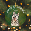 Custom Dog Photo Forever In Out Hearts Ceramic Ornament For Christmas Decor TH10 171199