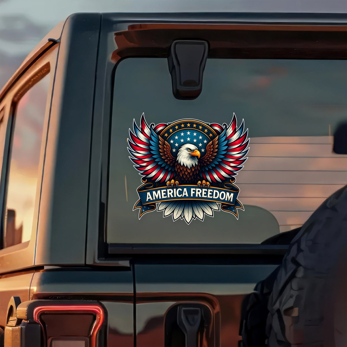 America Freedom Celebrate 250th Anniversary USA Flag Car Window Decal Sticker CH07 896866