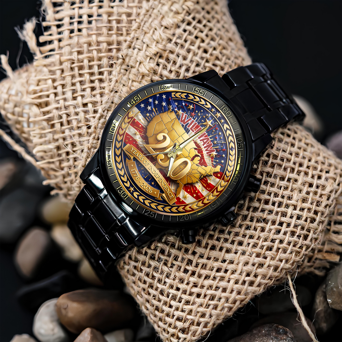 Custom Name America 250th Anniversary 1776 - 2026 Patriotic Wrist Watch CH07 911166