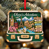 Personalized Travel Suitcase Christmas Wooden Ornament, Adventure Keepsake LM32 670681