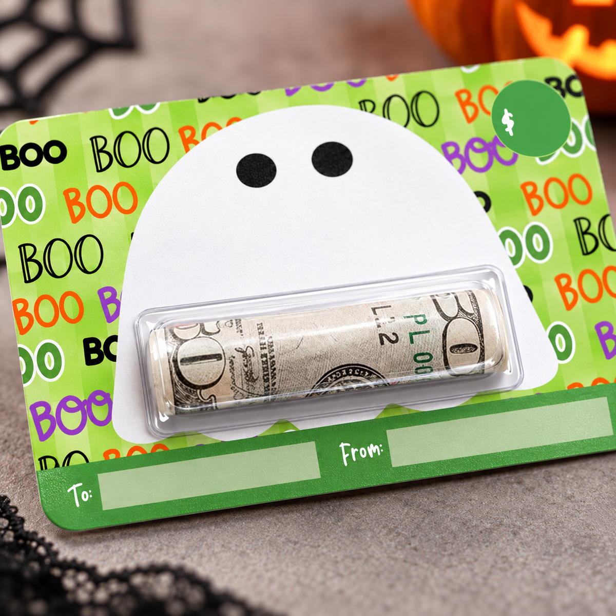 Personalized Happy Halloween Money Holder Card, Fun Holiday Gift for Family & Friends LM32 669995