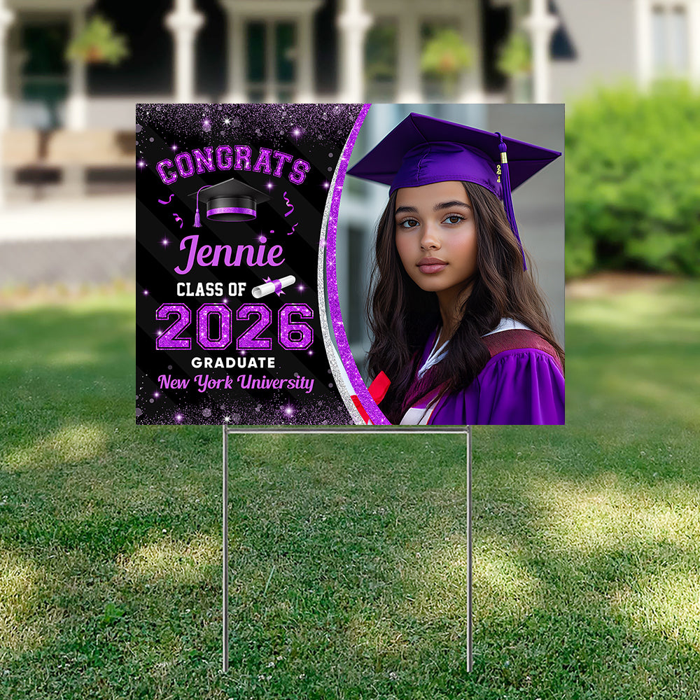 Custom Photo Class Of 2026 Personalized Graduation Yard Sign HA75 920462