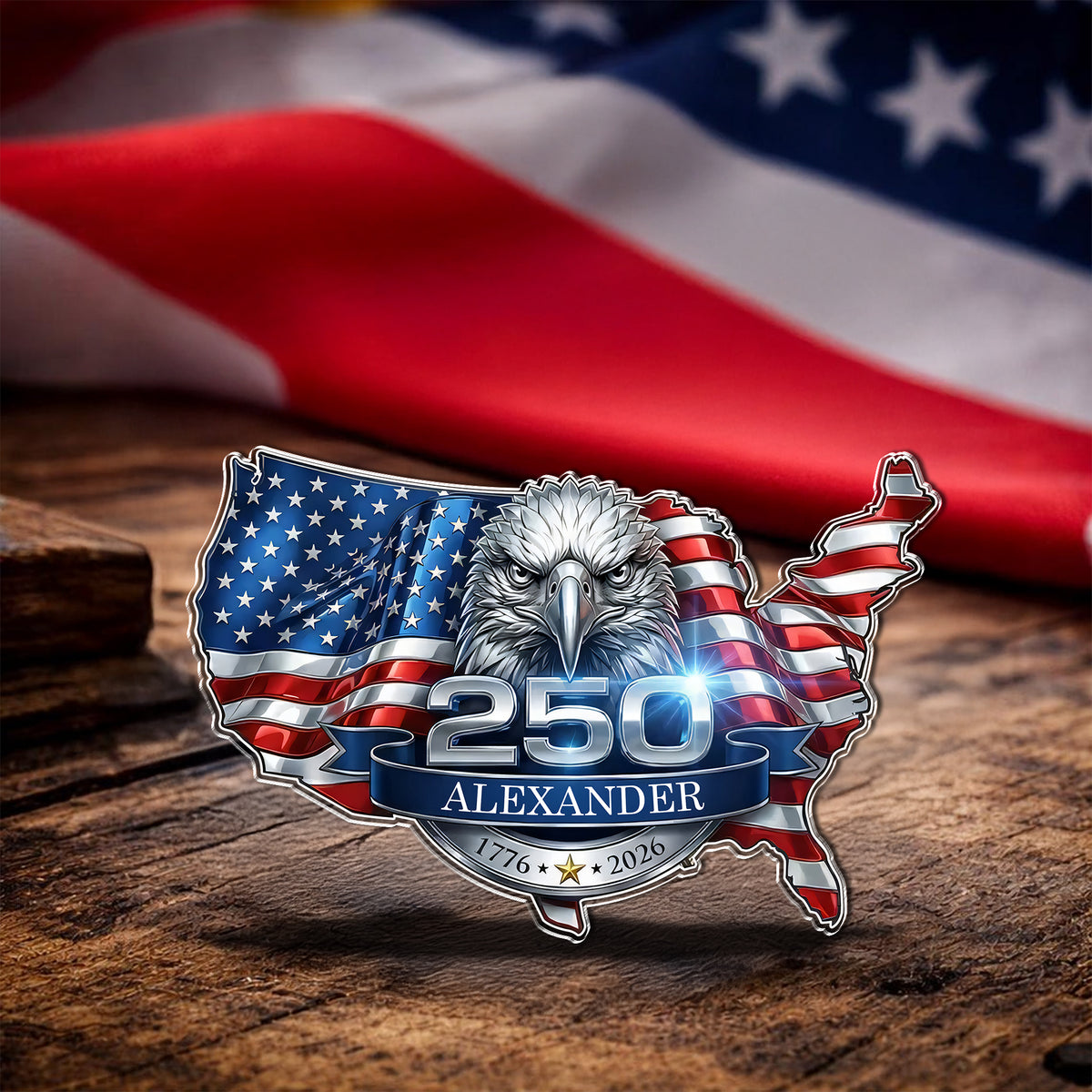 250th Anniversary Eagle USA Semiquincentennial 1776-2026 Patriotic Acrylic Pin HO82 901804