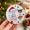 Custom Photo Merry Woofmas To The World Dog Ceramic Ornament HO82 903504