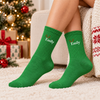 Personalized Name Reindeer Embroidered Christmas Socks HA75 919428