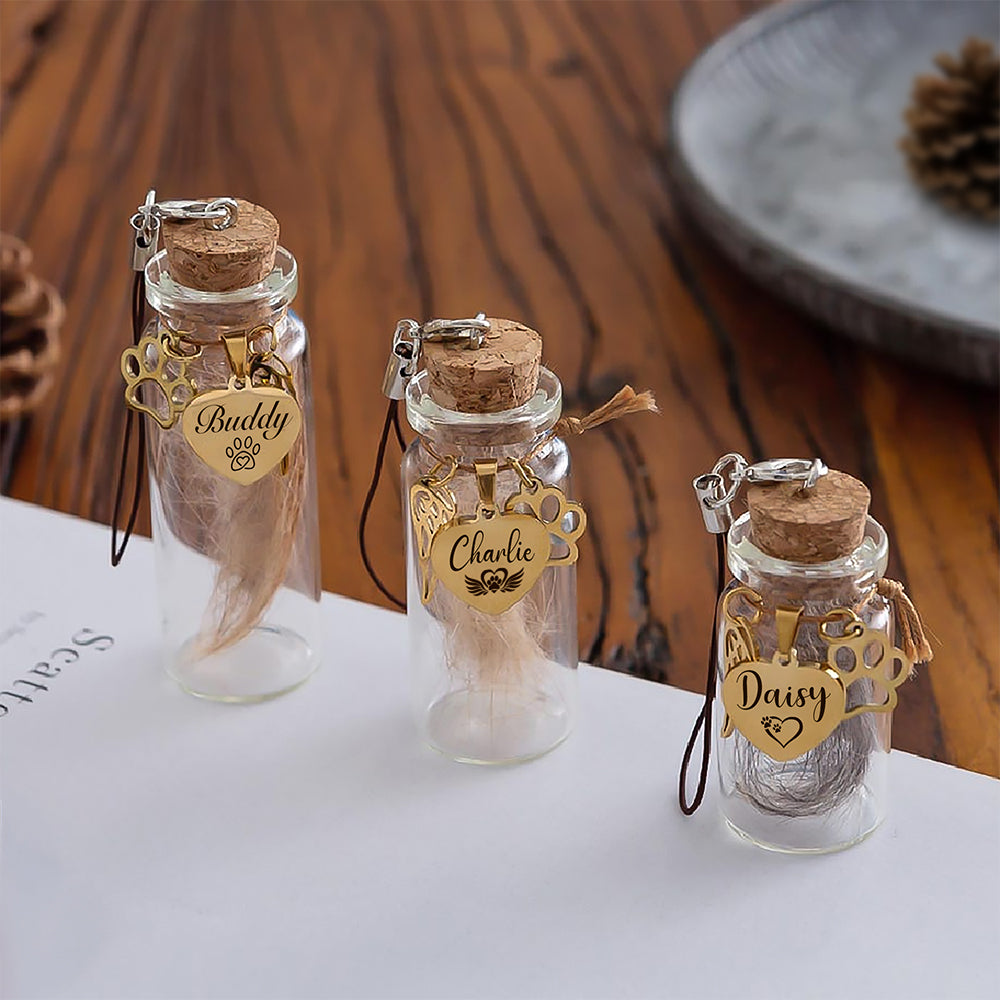 Personalized Remembrance Gift Pet Hair Memorial Jar - Dog Cat Memorial Gift LM32 897373