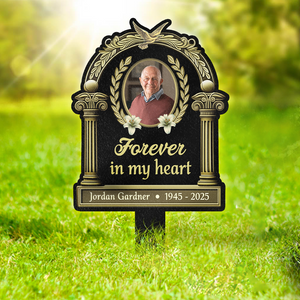 Custom Photo Forever In Our Hearts Memorial Garden Stake HA75 892678