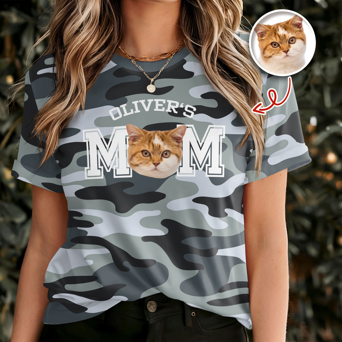 Custom Photo Dog Cat Dad Camo Pattern 3D Shirt Father's Day Gift For Husband, Dad, Grandpa HA75 921398