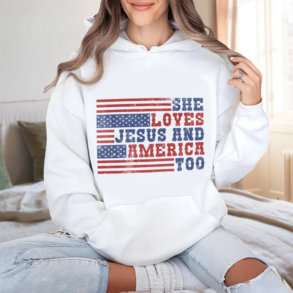 Personalised She Loves Jesus And America Too Bright Shirt LM32 897943