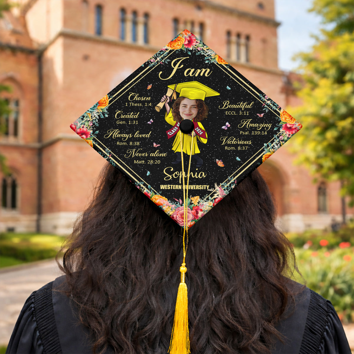 Custom Funny Face Class of 2026 Graduation Cap TH10 169201