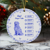 God says I Am Personalized Dog Breeds Chinoiserie Toile De Jouy Style Ceramic Ornament CH07 899242