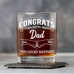 Congrats On Being My Brother Personalized Whiskey Glass CH07 896376