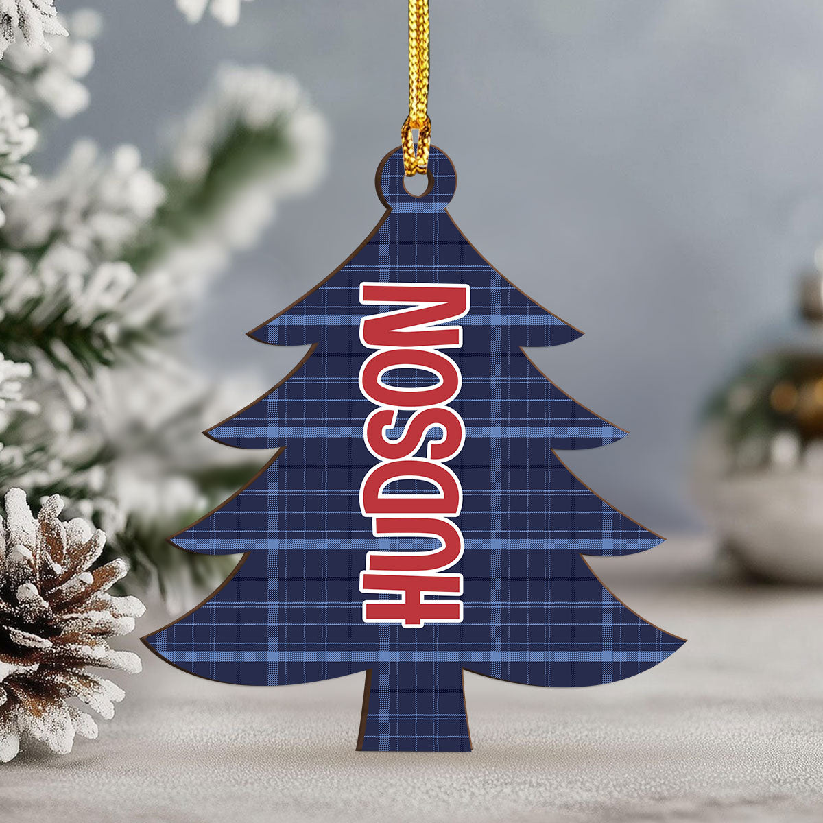 Personalized Family Christmas Tree With Pattern Wood Ornament HO82 903622