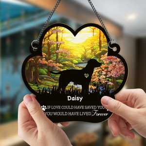 Forever In My Heart Dog Memorial Suncatcher Ornament Personalized Gift TH10 891553