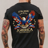 250th Anniversary America Patriotic T-Shirt, Bald Eagle American Flag Back Shirt CH07 910958