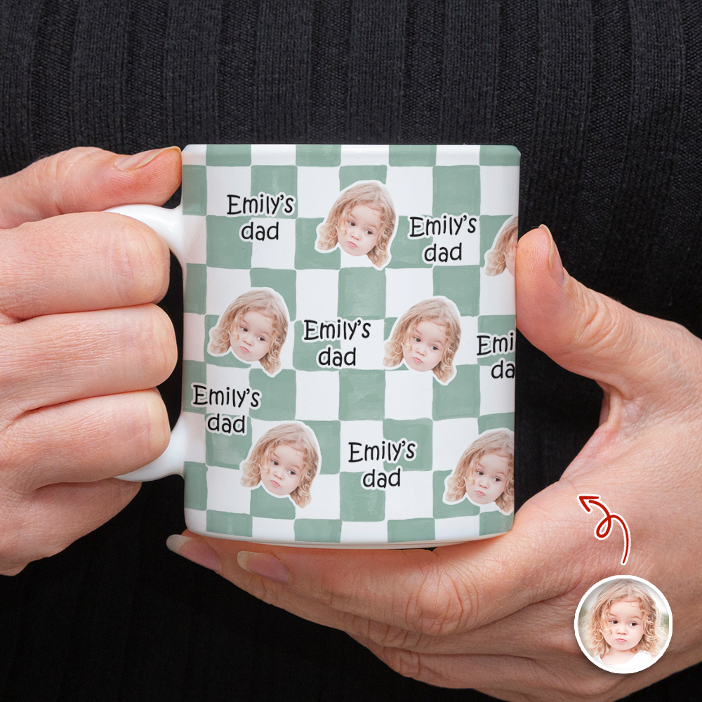 Custom Baby Face Dad, Mom Print Full Mug - Personalized Gift for Parents HA75 921538