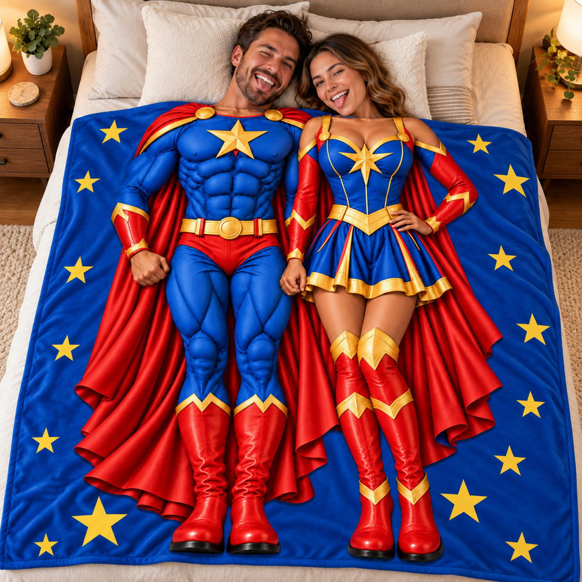 Personalized Custom Couple Blanket For Anniversary, Wedding And Holiday Gifts CH07 180890