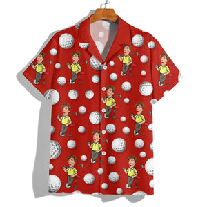 Custom Face Golf Hawaii Shirt Gift For Golfer, Golf Lovers HA75 898748