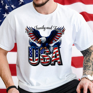 Faith, Family & Freedom America 250 Years Patriotic Bright Shirt LM32 897355