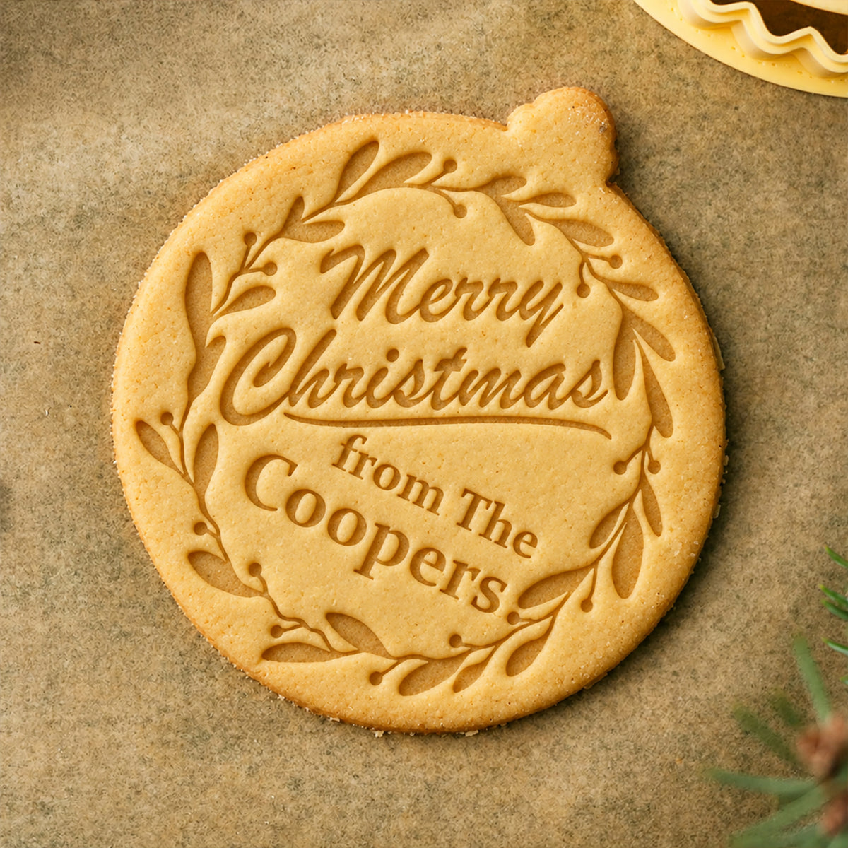 Personalized Family Name Merry Christmas Cookie Stamp HA75 922030